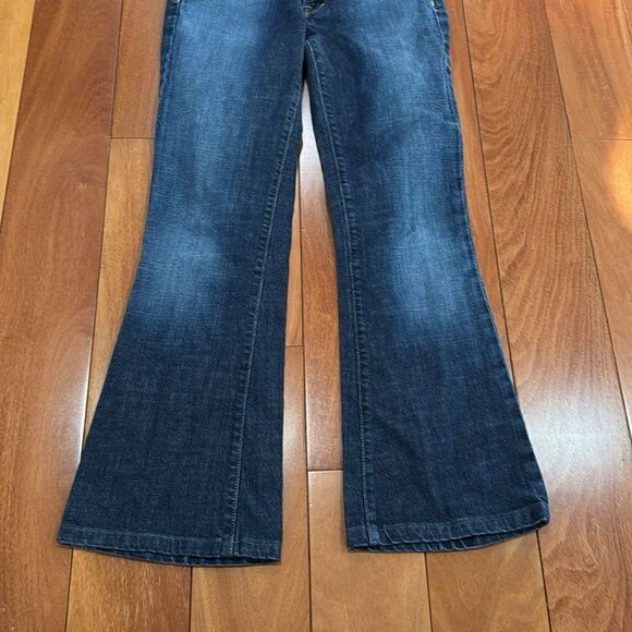 Citizens Of Humanity 'Paloma 088 Stretch Low Waist Blue Flare Wide Leg Jeans 27 - Picture 4 of 14